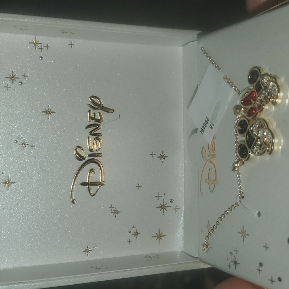 NIB Disney "True Friends" Mickey Minnie Mouse Necklace